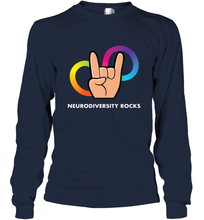 Load image into Gallery viewer, Neurodiversity Rocks Shirt Brain Autism Awareness Long Sleeve T-Shirt
