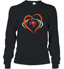 Load image into Gallery viewer, NFL Tampa Bay Buccaneers Heart Love Football Long Sleeve T-Shirt

