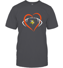 Load image into Gallery viewer, NFL Minnesota Vikings Heart Love Football Men's T-Shirt
