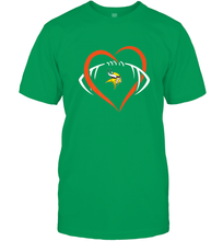 Load image into Gallery viewer, NFL Minnesota Vikings Heart Love Football Men's T-Shirt
