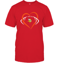 Load image into Gallery viewer, NFL Minnesota Vikings Heart Love Football Men's T-Shirt
