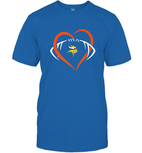 Load image into Gallery viewer, NFL Minnesota Vikings Heart Love Football Men's T-Shirt
