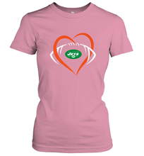 Load image into Gallery viewer, NFL New York Jets Heart Love Football Women's T-Shirt
