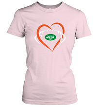 Load image into Gallery viewer, NFL New York Jets Heart Love Football Women's T-Shirt
