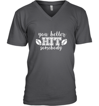 Load image into Gallery viewer, Funny Football Sports Mom Fan School Team Spirit Mascot Gift Men's V-Neck
