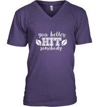 Load image into Gallery viewer, Funny Football Sports Mom Fan School Team Spirit Mascot Gift Men's V-Neck
