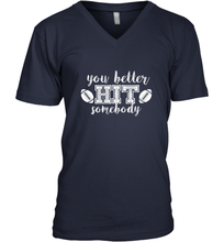 Load image into Gallery viewer, Funny Football Sports Mom Fan School Team Spirit Mascot Gift Men's V-Neck
