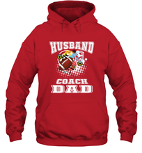 Load image into Gallery viewer, Husband Coach Dad Football Family Sports Team Game Hooded Sweatshirt
