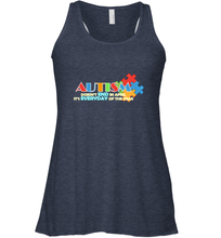 Load image into Gallery viewer, Autism doesn't end in April, its everyday of the year Autism Awareness Shirt Women's Racerback Tank
