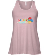 Load image into Gallery viewer, Autism doesn't end in April, its everyday of the year Autism Awareness Shirt Women's Racerback Tank
