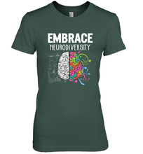 Load image into Gallery viewer, Embrace Neurodiversity Brain ADHD Autism Awareness Women's Premium T-Shirt
