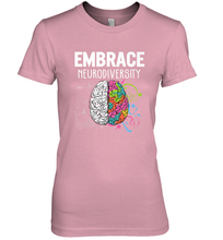 Load image into Gallery viewer, Embrace Neurodiversity Brain ADHD Autism Awareness Women's Premium T-Shirt
