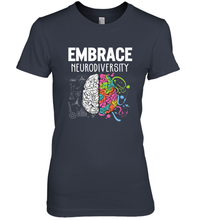 Load image into Gallery viewer, Embrace Neurodiversity Brain ADHD Autism Awareness Women's Premium T-Shirt

