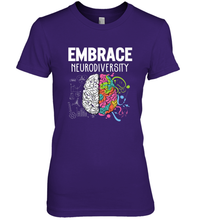 Load image into Gallery viewer, Embrace Neurodiversity Brain ADHD Autism Awareness Women's Premium T-Shirt
