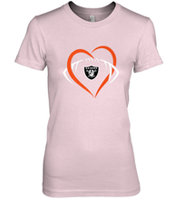 Load image into Gallery viewer, NFL Oakland Raiderss Heart Love Football Women's Premium T-Shirt
