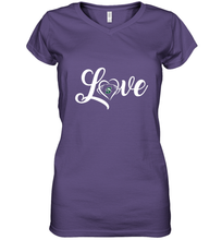 Load image into Gallery viewer, Stetson Hatters Love Heart  Football  Team Premium Women's V-Neck T-Shirt

