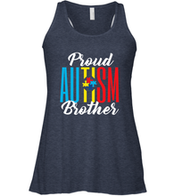 Load image into Gallery viewer, Proud Autism Brother Awareness Support Premium T Shirt Women's Racerback Tank

