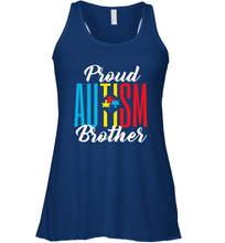 Load image into Gallery viewer, Proud Autism Brother Awareness Support Premium T Shirt Women's Racerback Tank
