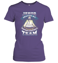 Load image into Gallery viewer, Jesus Drafted My Fantasy Football Women's T-Shirt
