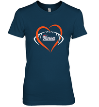 Load image into Gallery viewer, NFL New England Patriots Heart Love Football Women's Premium T-Shirt
