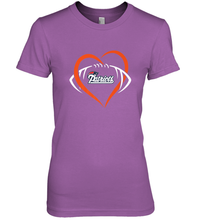 Load image into Gallery viewer, NFL New England Patriots Heart Love Football Women's Premium T-Shirt
