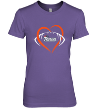Load image into Gallery viewer, NFL New England Patriots Heart Love Football Women's Premium T-Shirt
