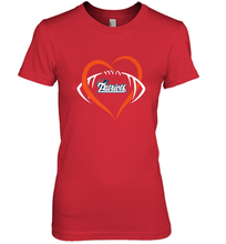 Load image into Gallery viewer, NFL New England Patriots Heart Love Football Women's Premium T-Shirt
