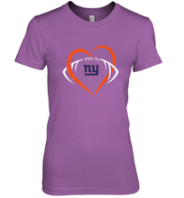 Load image into Gallery viewer, NFL New York Giants Heart Love Football Women's Premium T-Shirt
