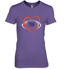 Load image into Gallery viewer, NFL New York Giants Heart Love Football Women's Premium T-Shirt
