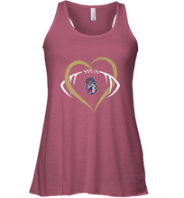 Load image into Gallery viewer, James Madison Dukes Large Heart  Football  Team Women's Racerback Tank
