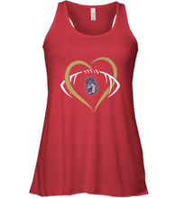 Load image into Gallery viewer, James Madison Dukes Large Heart  Football  Team Women's Racerback Tank
