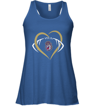 Load image into Gallery viewer, James Madison Dukes Large Heart  Football  Team Women's Racerback Tank
