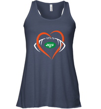 Load image into Gallery viewer, NFL New York Jets Heart Love Football Women's Racerback Tank
