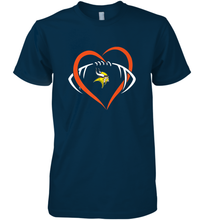 Load image into Gallery viewer, NFL Minnesota Vikings Heart Love Football Men's Premium T-Shirt

