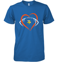 Load image into Gallery viewer, NFL Minnesota Vikings Heart Love Football Men's Premium T-Shirt
