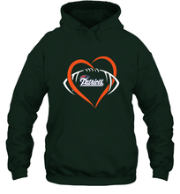 Load image into Gallery viewer, NFL New England Patriots Heart Love Football Hooded Sweatshirt
