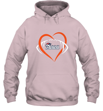 Load image into Gallery viewer, NFL New England Patriots Heart Love Football Hooded Sweatshirt
