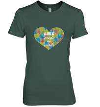 Load image into Gallery viewer, Love needs no words Autism Awareness DayT shirt Women's Premium T-Shirt
