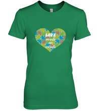 Load image into Gallery viewer, Love needs no words Autism Awareness DayT shirt Women's Premium T-Shirt
