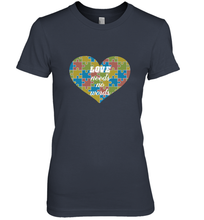 Load image into Gallery viewer, Love needs no words Autism Awareness DayT shirt Women's Premium T-Shirt
