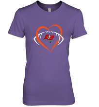 Load image into Gallery viewer, NFL Tampa Bay Buccaneers Heart Love Football Women's Premium T-Shirt
