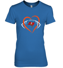 Load image into Gallery viewer, NFL Tampa Bay Buccaneers Heart Love Football Women's Premium T-Shirt
