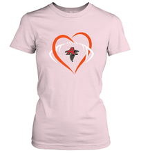 Load image into Gallery viewer, NFLAtlanta Falcons Heart Love Football Women's T-Shirt
