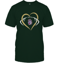 Load image into Gallery viewer, James Madison Dukes Large Heart  Football  Team Men's T-Shirt
