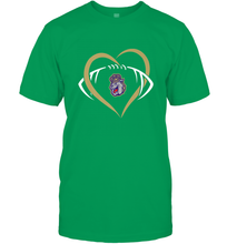 Load image into Gallery viewer, James Madison Dukes Large Heart  Football  Team Men's T-Shirt
