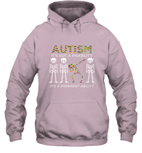 Load image into Gallery viewer, Autism it's a different ability Funny Dabbing skeleton Gift Hooded Sweatshirt
