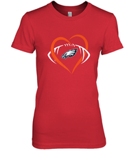 Load image into Gallery viewer, NFL Philadelphia Eagles Heart Love Football Women's Premium T-Shirt
