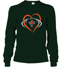 Load image into Gallery viewer, NFLAtlanta Falcons Heart Love Football Long Sleeve T-Shirt
