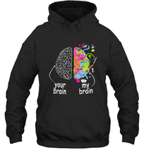 Load image into Gallery viewer, Neurodiversity brain Gift idea for Dyslexia ADHD Autism ASD Hooded Sweatshirt
