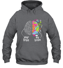 Load image into Gallery viewer, Neurodiversity brain Gift idea for Dyslexia ADHD Autism ASD Hooded Sweatshirt
